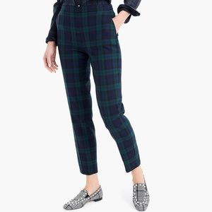 JCrew tartan cropped pants wool blended